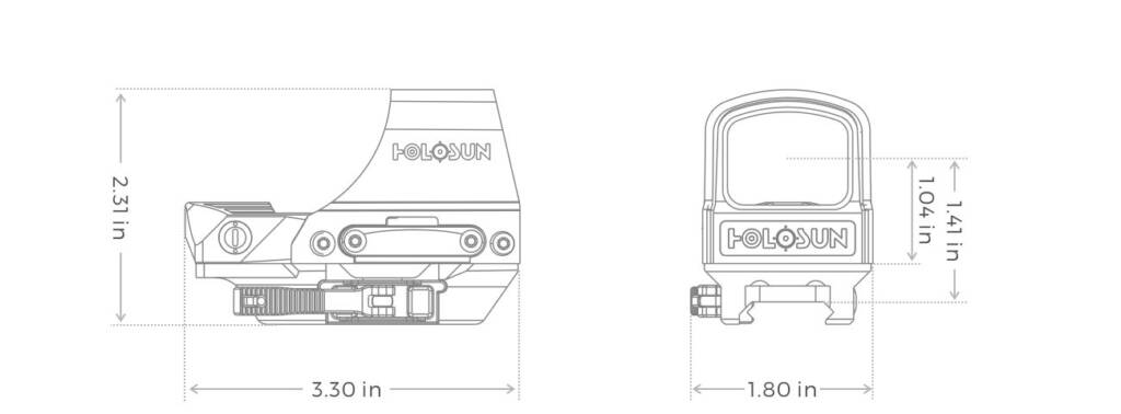 HS510C HM3X Items Dimensions (in inches)