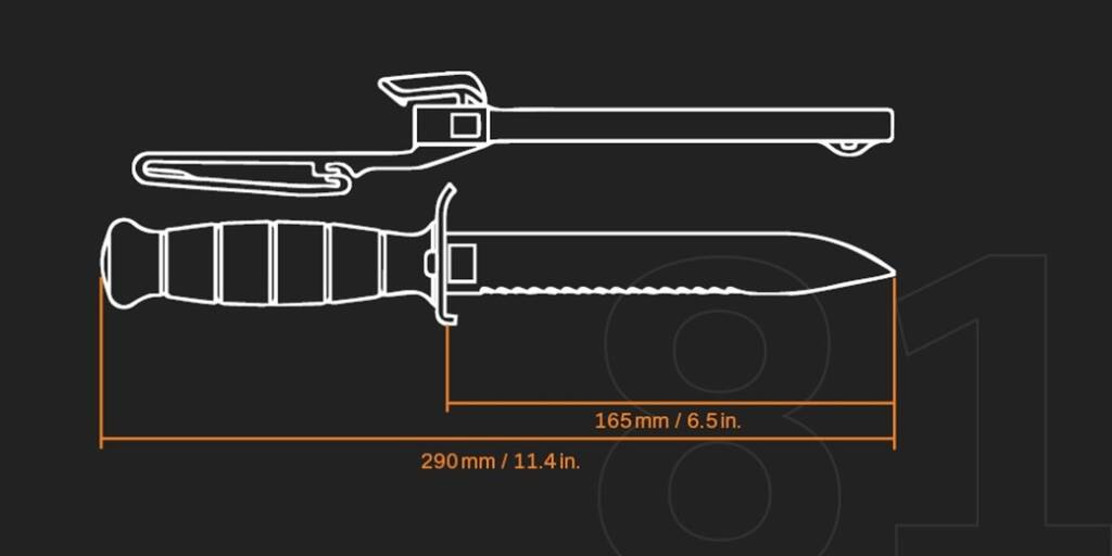 GLOCK dimensions field knife FM81